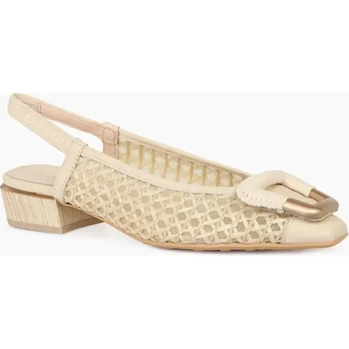 Hispanitas Women's Azucena Womens Low Heeled Slingbacks - Tan