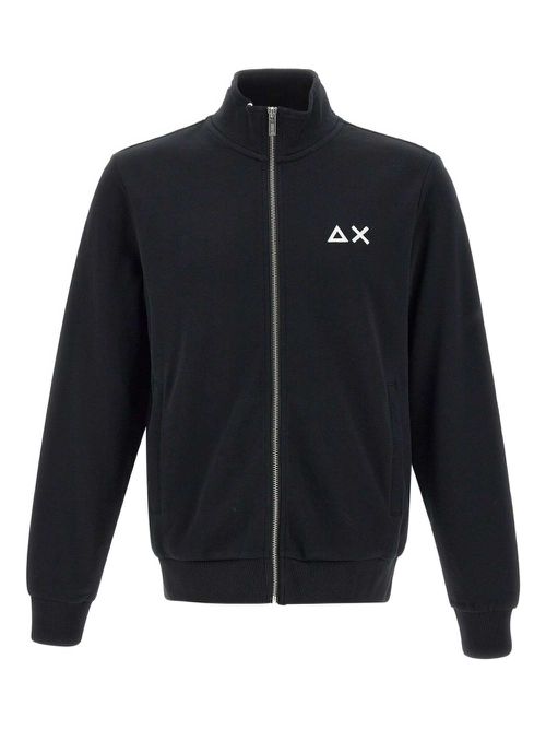 Zip-up cotton sweatshirt - Black