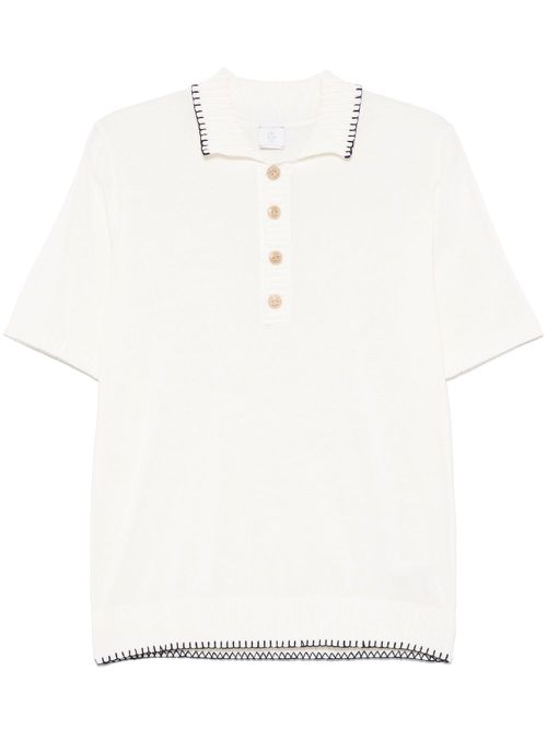 Wool polo shirt - White