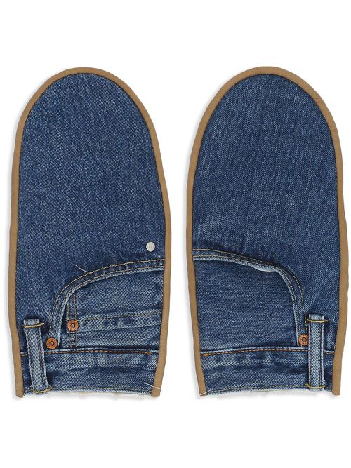 Panelled gloves - Blue