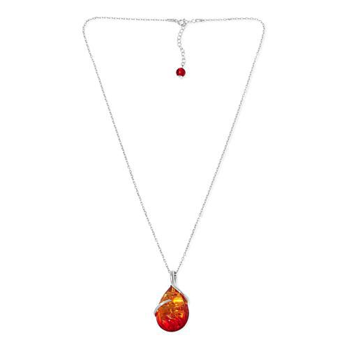 Sterling Silver Pear Ombré Stone Pendant