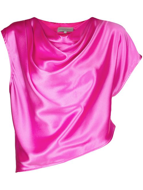 Asymmetric drape top - Pink