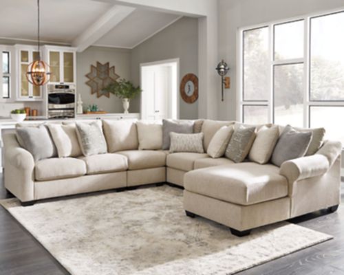 Carnaby 5-Piece Sectional with Chaise, Linen