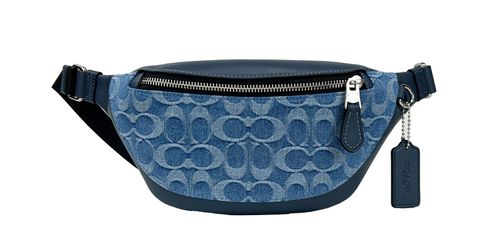COACH Coach Warren Mini Signature Denim Fanny Belt Women's Bag