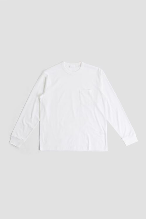 Long-Sleeve Pocket T-Shirt — White