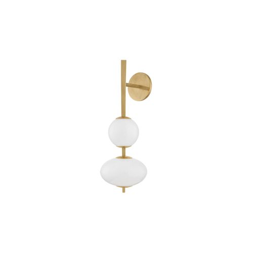 Vintage Brass LED Wall Sconce from the Charoite Collection