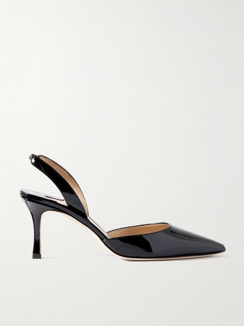 Carolyne 70 Patent-leather Slingback Pumps