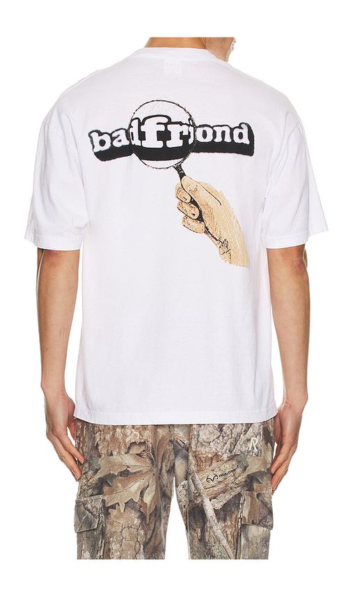 Badfriend Magnify Tee in White. S. Also in L, M, XL/1X