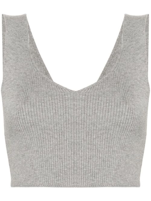 Ribbed crop top - Grey