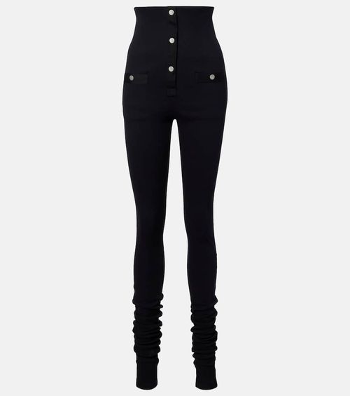 High-rise cotton jersey stirrup leggings