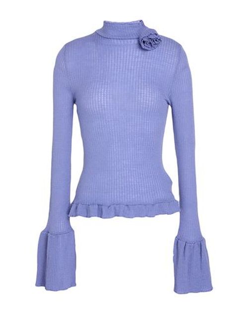 Woman Turtleneck Purple Size 6 Wool