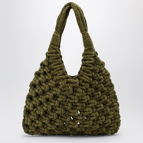 Hibourama Vannifique Big Bag In Khaki Velvet