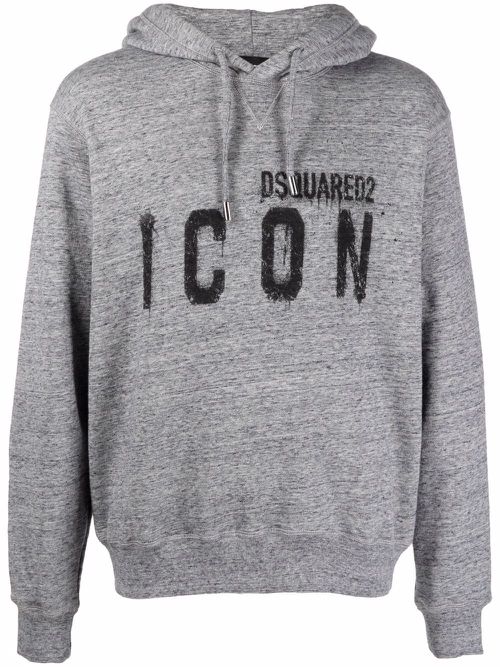 Logo-print hoodie - Grey