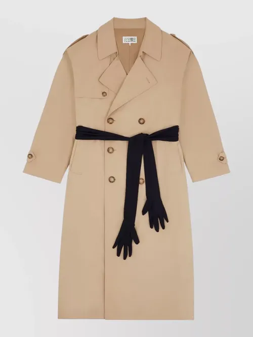 Maison Margiela - trench coat belt detail glove