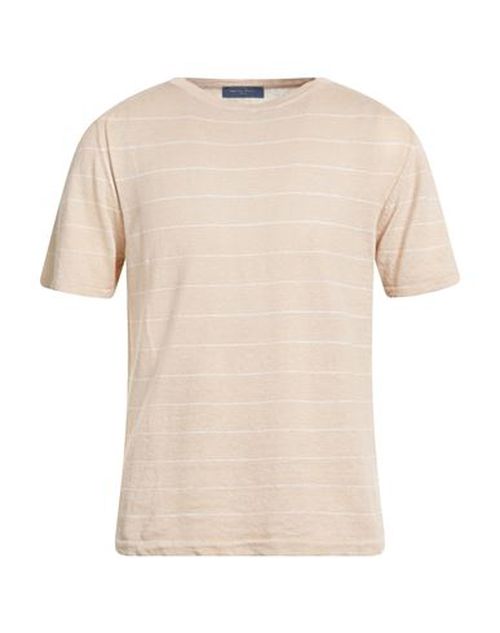Man Sweater Beige Size L Linen, Cotton