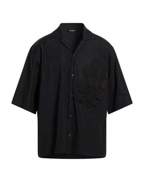Man Shirt Black Size 36 Cotton
