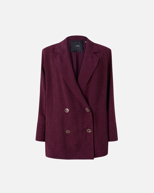 Double-breasted jacket with tie motif - 36