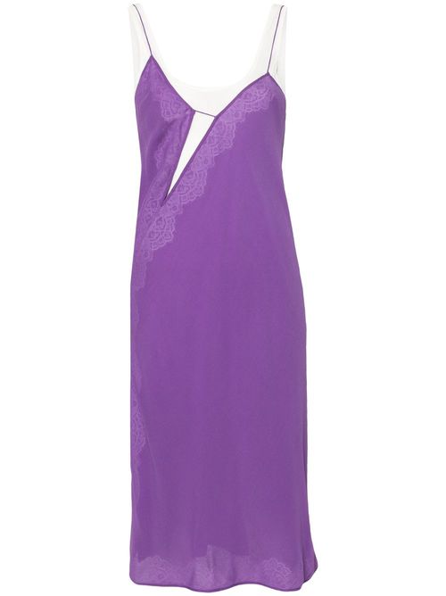 Layered mini slip dress - Purple