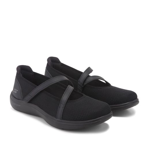 Women's On-The-Go Flex Radiant Mary Jane Flat Shoes (Black)
