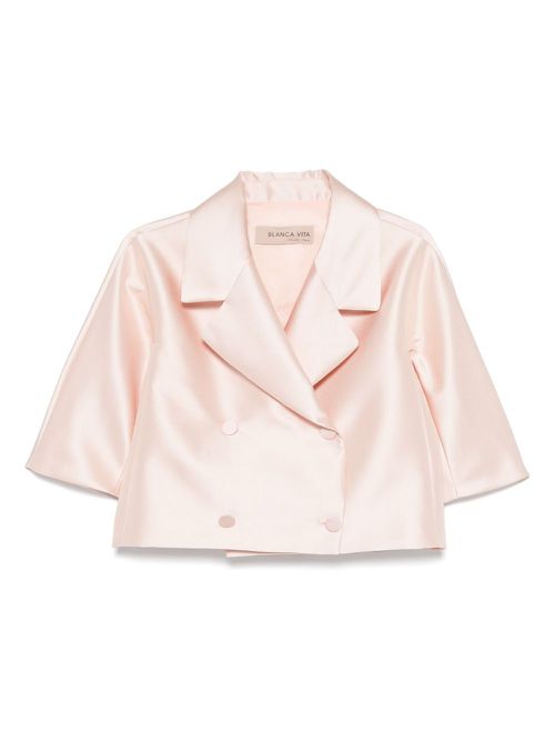 Blanca Vita satin blazer - Neutrals
