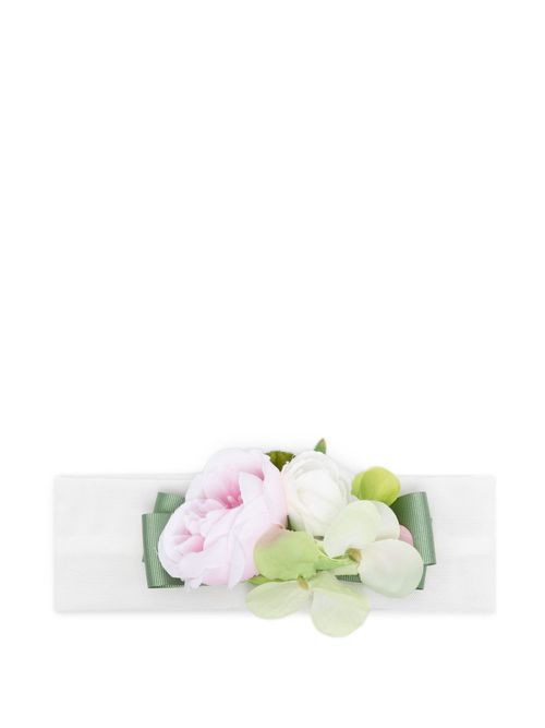 Colorichiari floral-appliqué headband - White