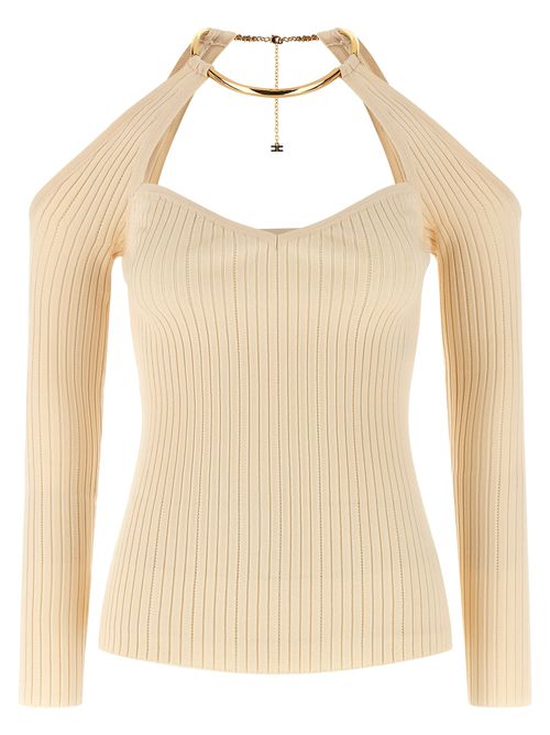 Necklace Sweater Sweaters And Cardigans Beige