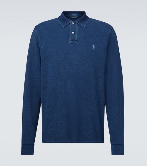 Cotton mesh polo shirt