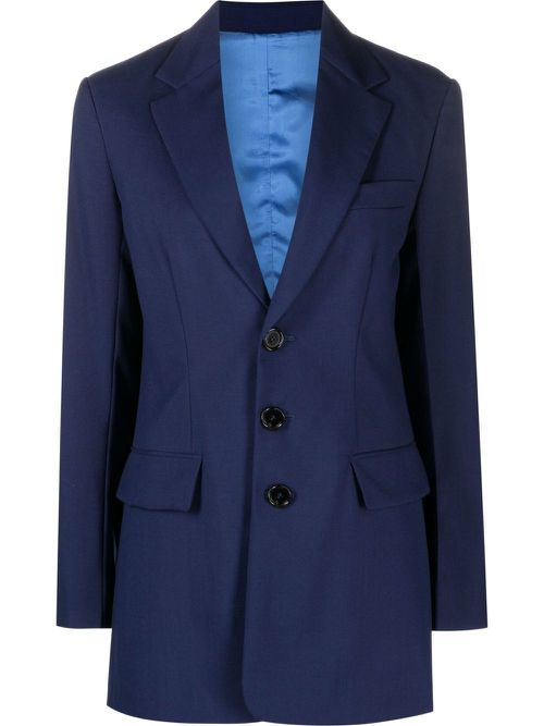 Single-breasted blazer - Blue