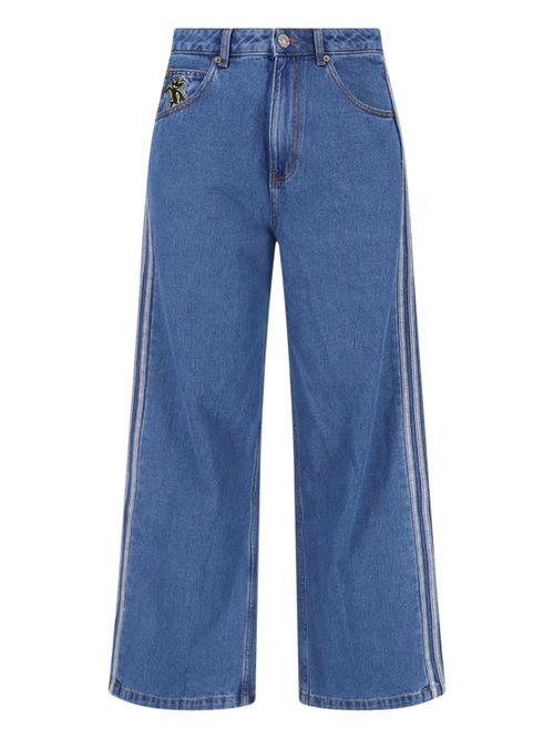 Wide-Leg Jeans with Logo Detail