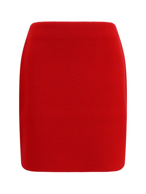 Merino Wool Skirt — Red