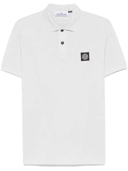 Compass-motif polo shirt - Blue