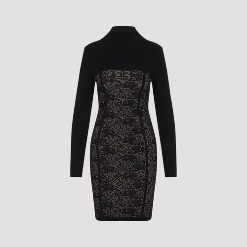 Lace-Knit Mini Dress