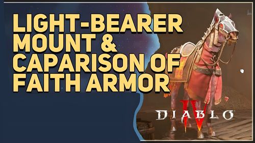 Diablo 4 Light Bearer Mount and Caparison of Faith Mount Armor Bundle PC