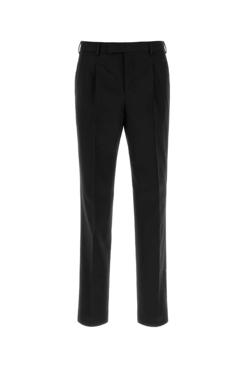 Virgin Wool Trousers — Black