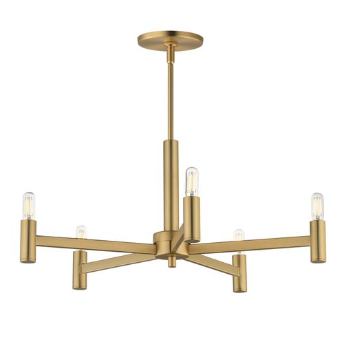 Natural Aged Brass Chandelier from the Emana Collection