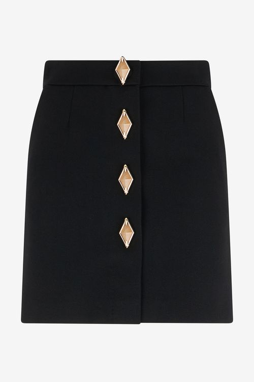 Miniskirt With Jewel Buttons