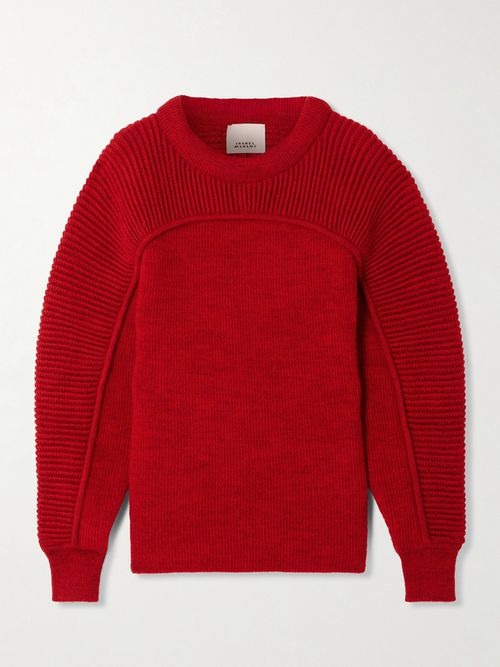 Hoby Ribbed Wool Sweater - Red