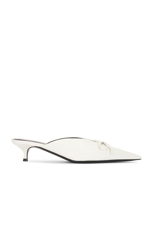 Balenciaga L40 Knife Bow Mule Heel in White - White.  41 also in 36, 36.5, 37
