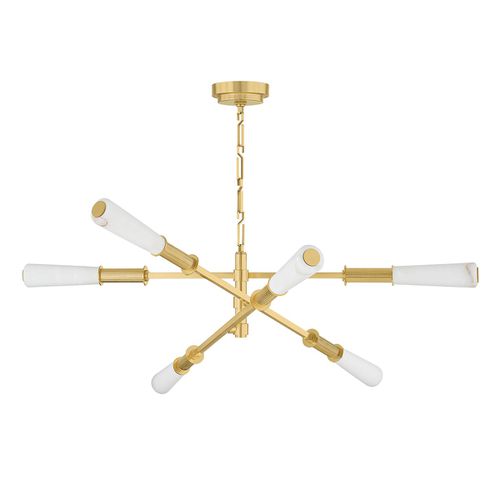Vintage Polished Brass LED Chandelier from the Dashiell Collection
