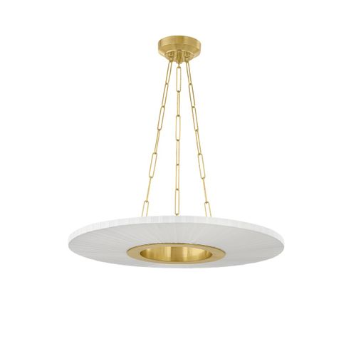 Aged Brass LED Chandelier from the Prattsburgh Collection
