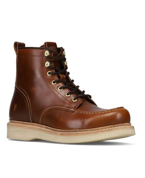Men's Hudson Workboot Wedge Boots - Saddle