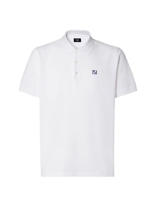 Polo Shirt with Logo and Ribbed Collar