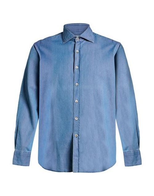 Man Denim shirt Blue Size 17 Cotton