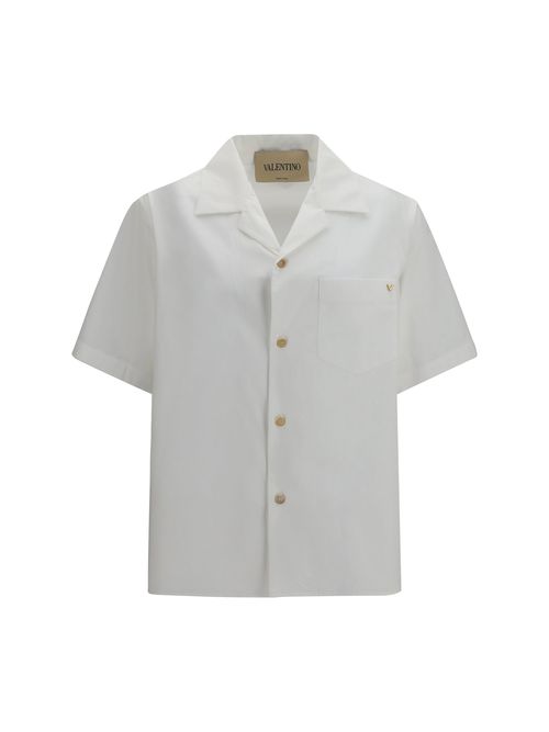 VLogo Bowling Collar Shirt — White