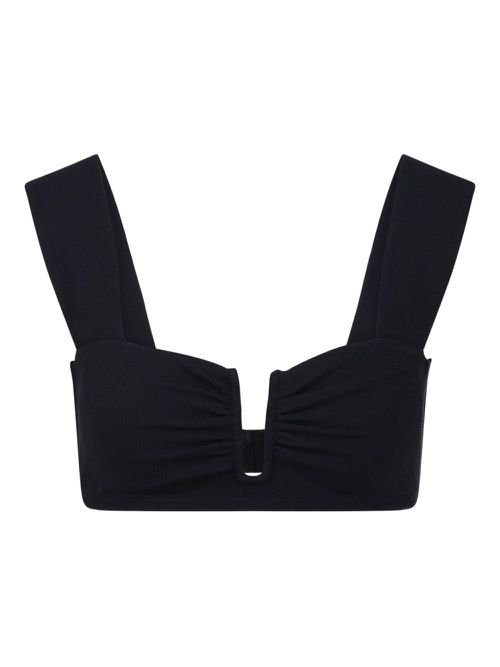 By Malene Birger Belira ruched-detail bikini top - Black
