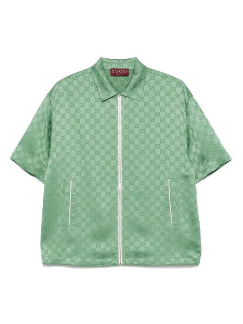 GG monogram shirt - Green