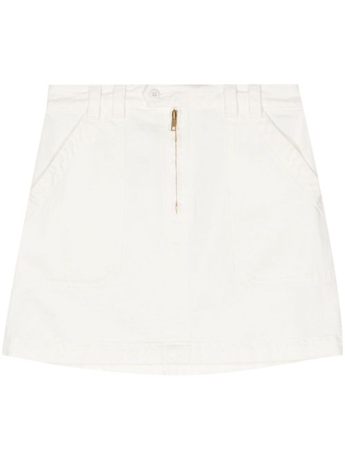 Sarah denim mini skirt - White