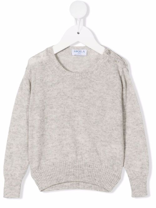 Crew-neck cashmere jumper - Grey