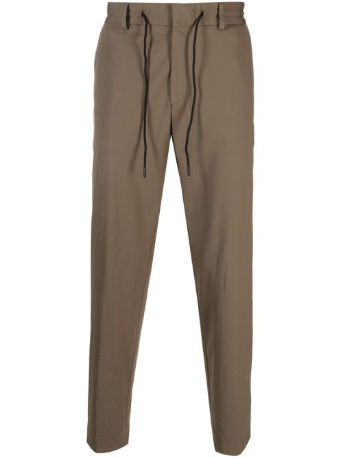 Technical-jersey slim-cut trousers - Brown