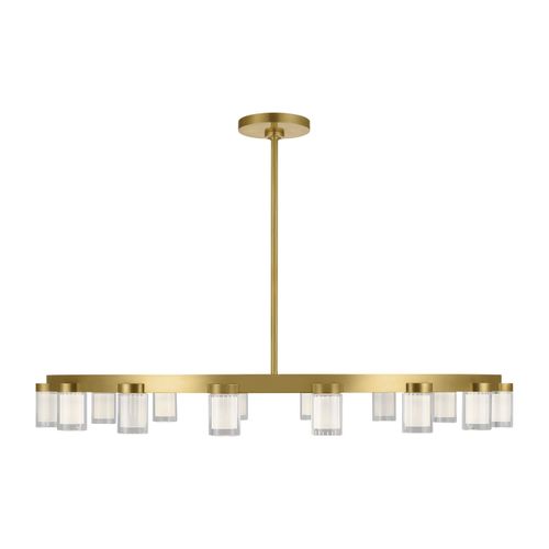 Natural Brass LED Chandelier from the Esfera Collection